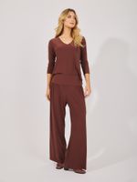 Calça Tatiana Malha Fria Marrom
