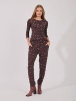 Calça Susan Malha Fria Estampa Onça Clássica