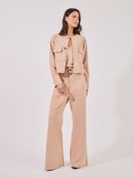 Jaqueta Marbela Malha Nobu Areia Rose