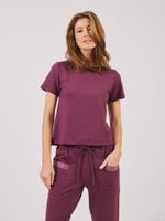 Camiseta Fabiana Moletom Ramado Ameixa