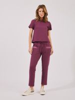 Camiseta Fabiana Moletom Ramado Ameixa