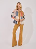 Calça Flare Amelie Malha Nobu Mascavo