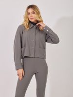 Jaqueta Deise Malha Crepe Cinza
