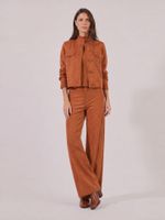 Calça Pantalona  Malha Nobu Terra Cota