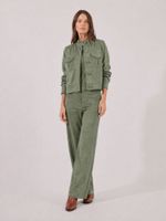 Calça Pantalona  Malha Nobu Militar