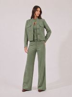 Calça Pantalona  Malha Nobu Militar
