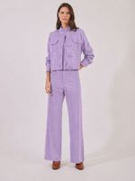 Calça Pantalona  Malha Nobu Lavanda