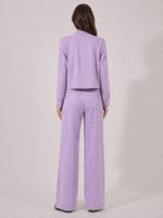 Calça Pantalona  Malha Nobu Lavanda