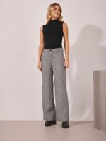 Calça Maxine Boca Reta Nordic Preppy Cinza