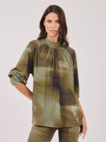 Blusa Elisabeth Malha Fria Estampa Nevoa Urbana