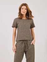Blusa Brenda Xadrez Julita Xadrez Caramelo