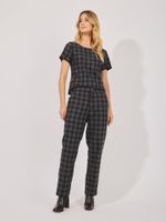 Blusa Brenda Xadrez Julita Xadrez Preto