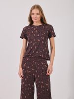 Camiseta Fabiana Malha Fria Onça Clássica
