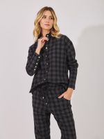 Camisa Dory Xadrez Julita Preto