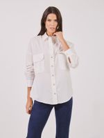 Camisa Rose Algodão Briel Branco