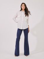 Camisa Rose Algodão Briel Branco