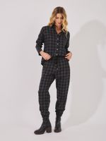 Calça Naomi Xadrez Julita Xadrez Preto