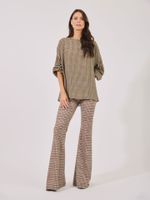 Calça Flare Amelie Malha Nobu Tradição Viva