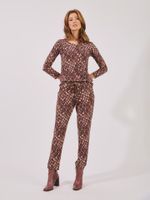 Calça Clara Malha Fria Estampa Pele Concreta