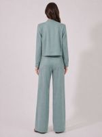 Calça Pantalona  Malha Nobu Azul