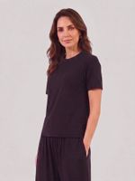 Camiseta Fabiana Malha Fria Preto