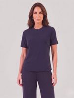Camiseta Fabiana Malha Fria Marinho