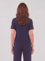 Camiseta Fabiana Malha Fria Marinho