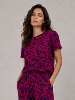 Camiseta Fabiana Malha Fria Fragmentos Rubro