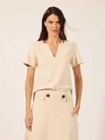 Blusa Rayla Malha Nobu Areia