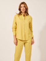 Camisa Bianca Tricoline Fio Egípcio Amarelo 