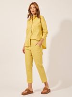 Camisa Bianca Tricoline Fio Egípcio Amarelo 