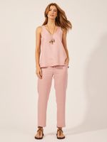  Calça  Corine Linho Rosa