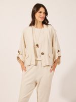 Casaqueto Silvia Malha Flow Natural