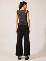 Blusa Priscila Malha Fria Entrelinhas Preto