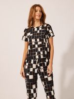 Camiseta Fabiana Malha Fria Rede Preto
