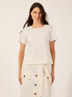 Blusa Brenda Malha Shape Off White