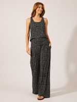 Calça Barcelona Malha Fria Entrelinhas Preto