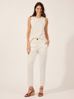 Calça Luciana Malha Shape Off White