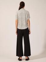 Camisa Geneve  Malha Fria Entrelinhas Branco