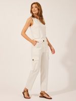 Calça Gaia Malha Shape Off White