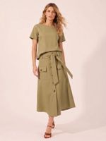 Saia Frida Malha Shape Verde