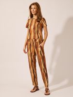 Calça Susan Malha Fria Estampa Horizonte