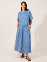 Blusa Helen Listrado Pats Azul