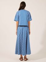 Blusa Helen Listrado Pats Azul