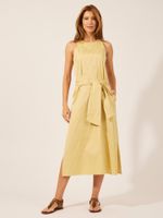 Vestido Fabia Listrado Pats Amarelo