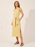 Vestido Fabia Listrado Pats Amarelo