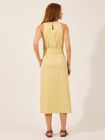 Vestido Fabia Listrado Pats Amarelo