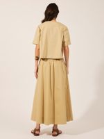 Saia Cyra Tricoline Fio Egípcio Bege