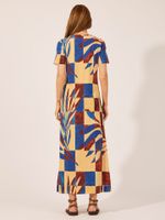 Vestido Renata Malha Fria Cobalto Tropical