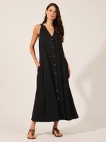 Vestido Aretha Twill Beta Preto
